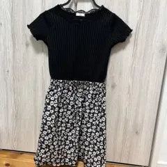 新品　AYA レース襟 リブ 半袖 ワンピースのサムネイル