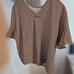 ROPÉ PICNIC チェック柄 フレア袖 Tシャツ 38