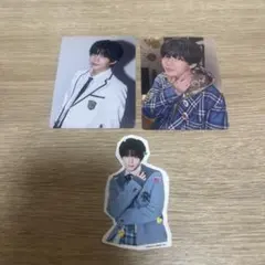 なにわ男子　長尾謙杜HARDWORK特典　トレカ＆ステッカー3点セット