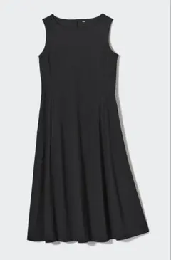 新品未使用 ユニクロ ウルトラストレッチ エアリズムワンピース 丈短め黒