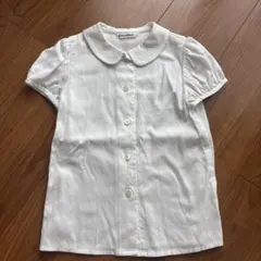 familiar 襟付きホワイト半袖シャツ　110cm