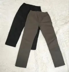 キッズパンツ　西松屋　ブラック　カーキ 2枚セット　130