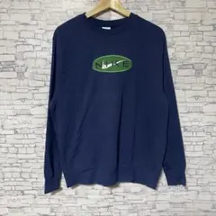 【美品】NIKE ネイビー レトロロゴ　スウェット　XL