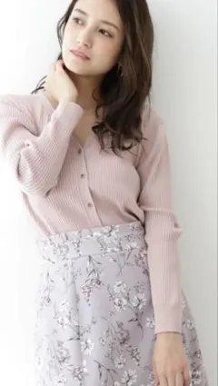 プロポーション カーディガン ピンク