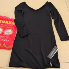 ■タグ付新品■KHARIS ANGEL 2way裏起毛 ワンピース長袖 黒 ML