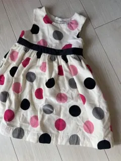 Carter’s 結婚式・発表会用　水玉模様 ノースリーブワンピ、コーデュロイ
