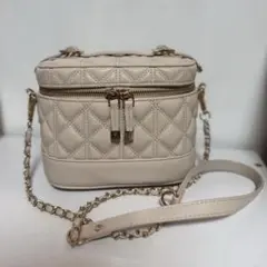 RANDA キルティング2way バニティバッグ Cream