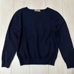 Apuweiser-riche ニット　長袖　ネイビー　Ｖネック