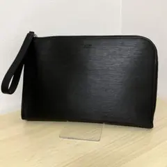 美品 TAKEO KIKUCHI エピ調型押し レザークラッチバッグ ベーシック