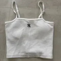 NY 刺繍　パット付き　キャミソール ホワイト BTTF
