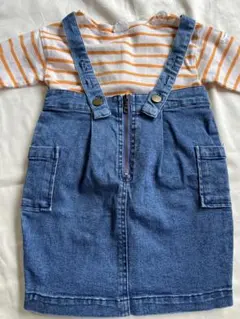 ジャンバースカート(BREEZE)・ボーダートップスセット