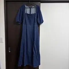 ZARA デニムワンピース パフスリーブ