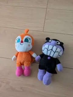 アンパンマンキャラクター ぬいぐるみ 2体セット　ドキンちゃん　ばいきんまん