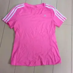【美品】adidas ピンク ショートスリーブTシャツ M