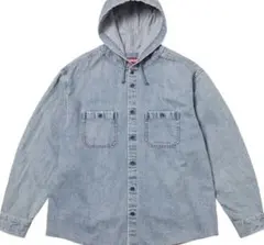 Sサイズ Supreme Hooded Denim Shirt Bleached - メルカリ