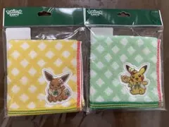 ポケモン イーブイ ピカチュウ タオル ハンカチ2枚セット　ポケパークカントー