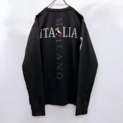 VIOLA rumore Vネック ロングTシャツ ロンT 黒 L 古着のサムネイル