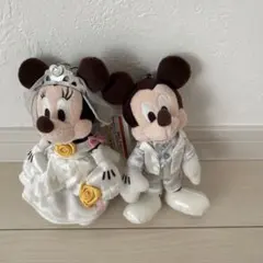 ディズニー♡ミッキーミニーウエディング♡ウェディング♡結婚式♡ぬいぐるみバッジ