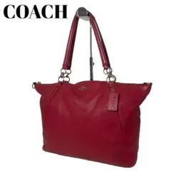 COACH レッド トートバッグ ケルシー サッチェ A027