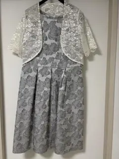 花柄ワンピース　ボレロセット　パーティードレス　東京ソワール　【XLサイズ】のサムネイル