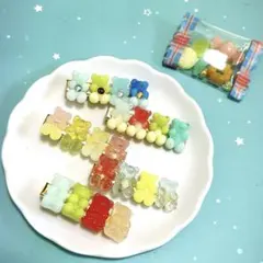 くまちゃん　ヘアピン　5点セット　可愛い　子ども　グミ