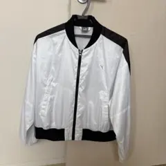 Puma ウインドブレーカー ジップアップジャケット ホワイト/ブラック