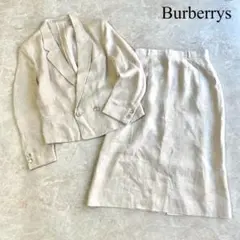 Burberrys リネン100% ジャケット スカート スーツ 上下セット