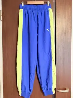 PUMA ナイロン ジョガー パンツ ブルー イエロー Mサイズ メンズ