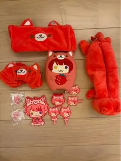 美品　すとぷり　莉犬くんセット　未使用品あり　シュシュ　ラバーポーチ　クリップ他