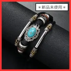 ☆ブレスレット　バングル　ターコイズ　ヴィンテージ　3連　カジュアル　ジュエリー