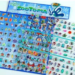 【海外正規品】　 ディズニー　ズートピア ミニふわふわシール　3Dシール