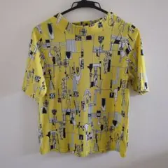 抽象パターン 半袖Tシャツ サイズ40