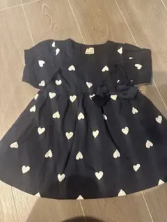 【新品未使用】petit main ハート柄ワンピース 80