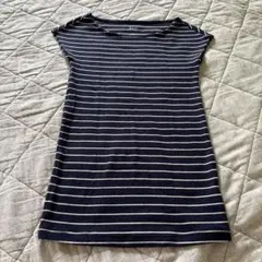 GAP ボーダーTシャツ XXS ネイビー×ホワイト 半袖 カットソー