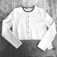 CELFORD ホワイト クロップドカーディガン