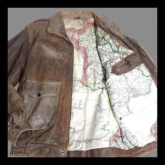 VINTAGE 山羊革 フライトジャケット 地図柄 A-2 G-1 レザー