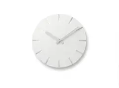 Lemnos CARVED 掛時計 ホワイト