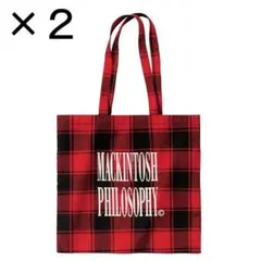 ×２★マッキントッシュ フィロソフィー【大人のチェック柄BIGトート】のサムネイル