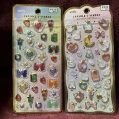 amifa カプセルシール　きらりんクリスタル　　宝石箱　エンジェルスノー　2枚