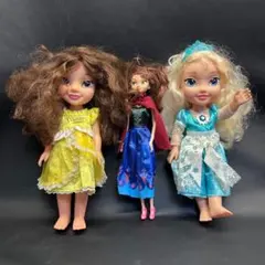 ♡※後左1013 ディズニープリンセス ドール ベル アナ エルサ 3点まとめ