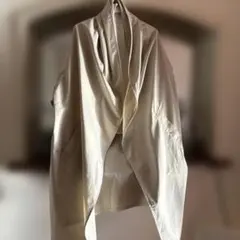 アイボリー オープンフロントコート　ミズイロインド