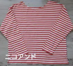 ニコアンド　ストライプ 長袖トップス　Lサイズ
