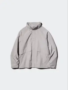 ユニクロ UNIQLO ウィンドプルーフスタンドブルゾン ライトグレー XL