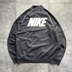 NIKE トラックジャケット　バックプリント　ビッグロゴ　黒　Lサイズ ジャージのサムネイル