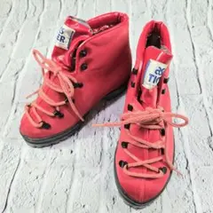レア オニツカタイガー asics tiger 赤いハイカット登山靴 22cm