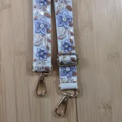 インド刺繍リボン ショルダーストラップ ショルダー紐 スマホショルダー 紫