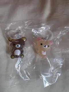 リラックマ　クリアマスコットチャーム　 めじるしアクセサリー