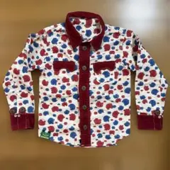 BOOHOMES 長袖シャツ 白地に赤青模様 130cm