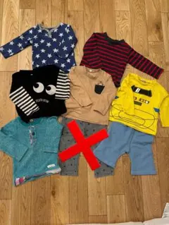 子供服　秋冬7点セット（長袖Tシャツ・パンツ）90～95cm男の子まとめ売り⁠