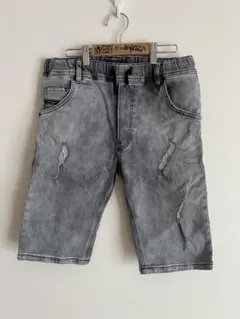 DIESEL ダメージ加工 グレー ハーフパンツ